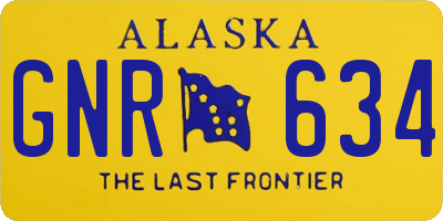 AK license plate GNR634