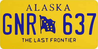 AK license plate GNR637