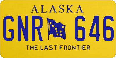 AK license plate GNR646