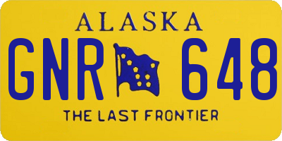 AK license plate GNR648