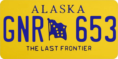 AK license plate GNR653