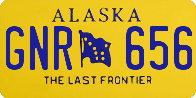 AK license plate GNR656