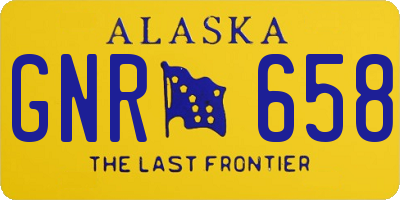 AK license plate GNR658