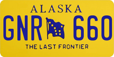 AK license plate GNR660