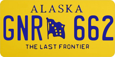 AK license plate GNR662