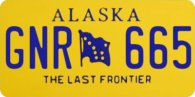 AK license plate GNR665