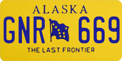 AK license plate GNR669