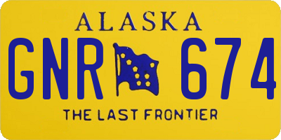 AK license plate GNR674