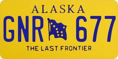 AK license plate GNR677