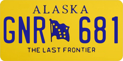 AK license plate GNR681