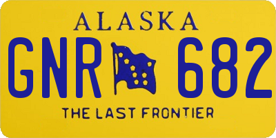 AK license plate GNR682