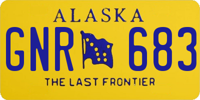 AK license plate GNR683