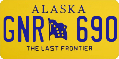 AK license plate GNR690