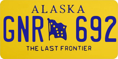AK license plate GNR692