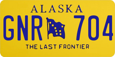 AK license plate GNR704