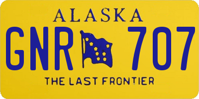 AK license plate GNR707