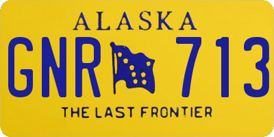 AK license plate GNR713