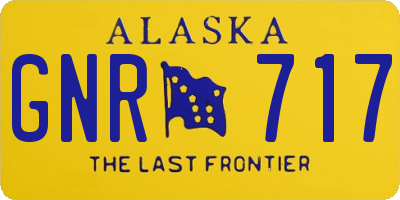 AK license plate GNR717