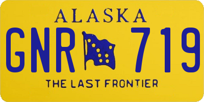 AK license plate GNR719
