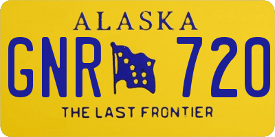 AK license plate GNR720