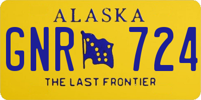 AK license plate GNR724