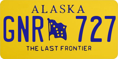 AK license plate GNR727