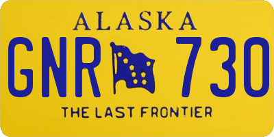 AK license plate GNR730