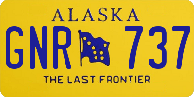 AK license plate GNR737