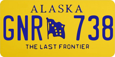 AK license plate GNR738