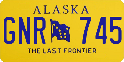 AK license plate GNR745