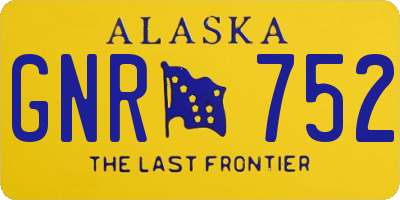 AK license plate GNR752