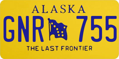 AK license plate GNR755
