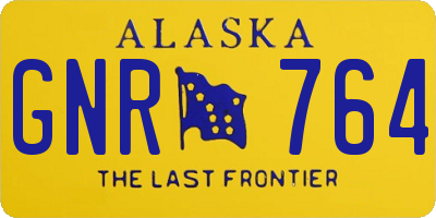 AK license plate GNR764