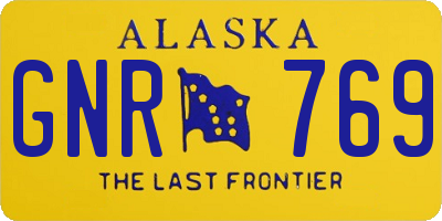 AK license plate GNR769