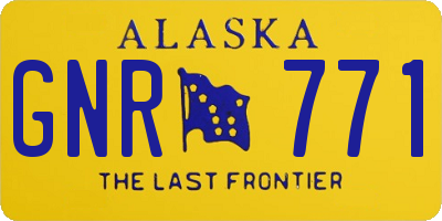 AK license plate GNR771