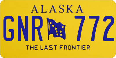 AK license plate GNR772