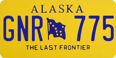 AK license plate GNR775