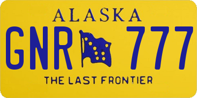 AK license plate GNR777