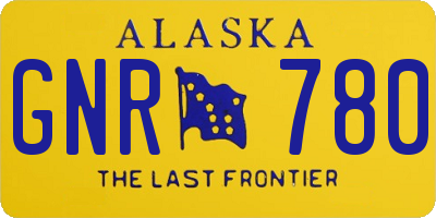 AK license plate GNR780