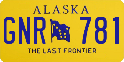 AK license plate GNR781