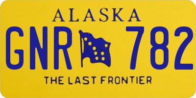 AK license plate GNR782