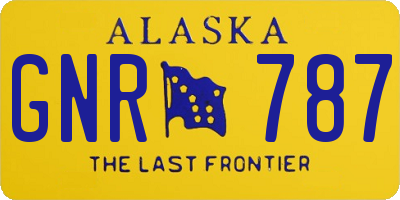 AK license plate GNR787