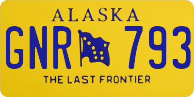 AK license plate GNR793