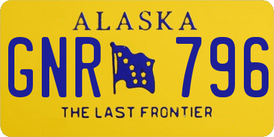 AK license plate GNR796