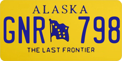 AK license plate GNR798