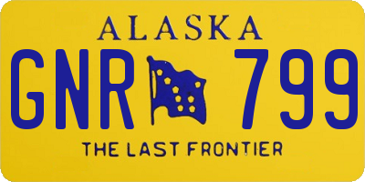 AK license plate GNR799