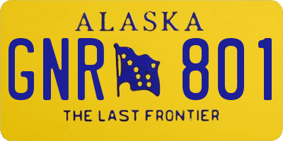 AK license plate GNR801