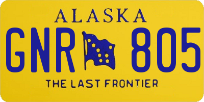AK license plate GNR805