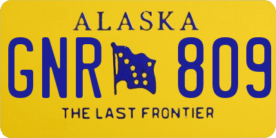 AK license plate GNR809
