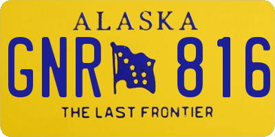 AK license plate GNR816